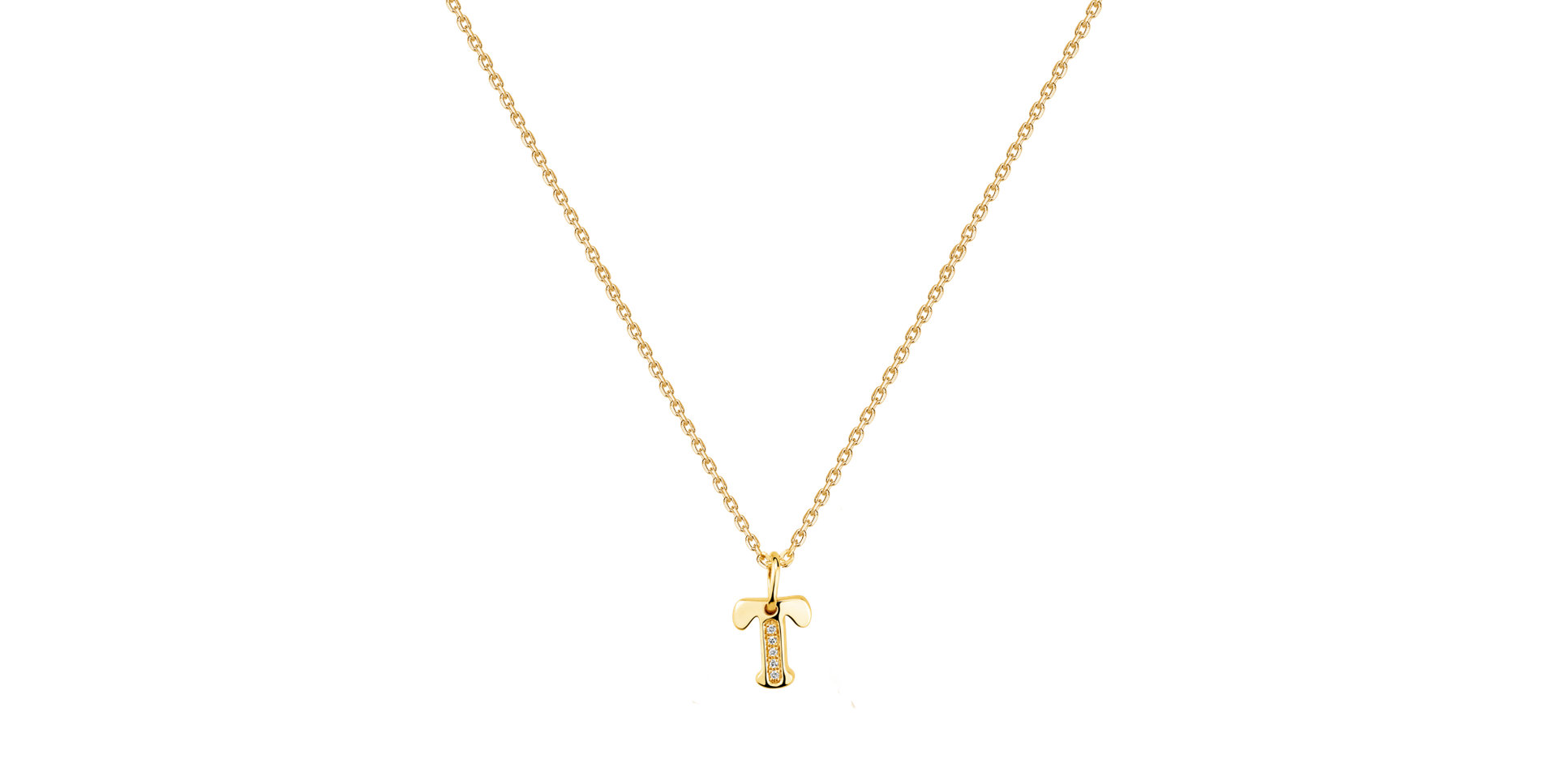 Náhrdelník s diamanty Dream Letter T