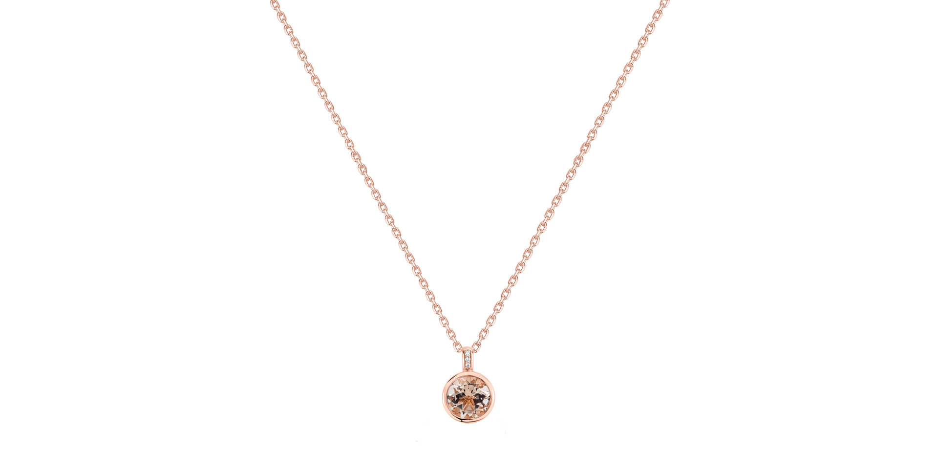 Náhrdelník s diamanty a morganitem Regal Elegance