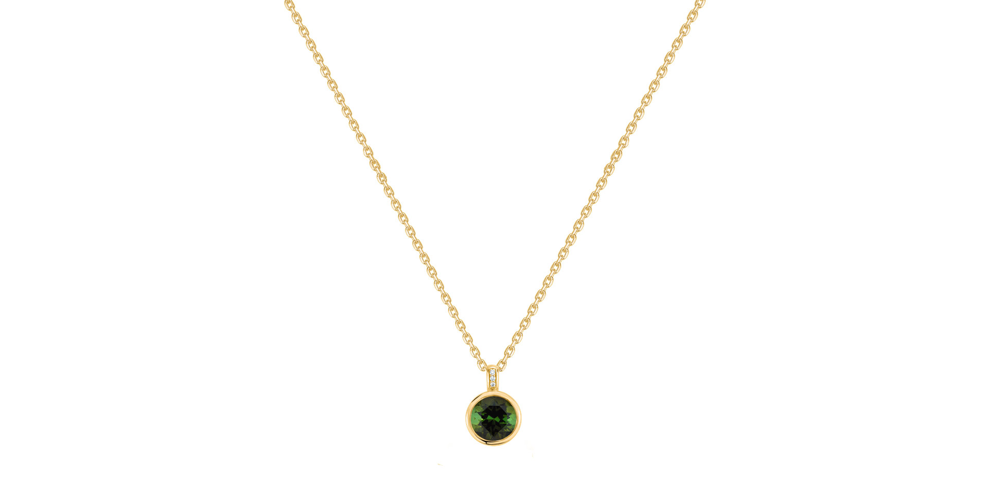 Náhrdelník s diamanty a turmalínem Regal Elegance