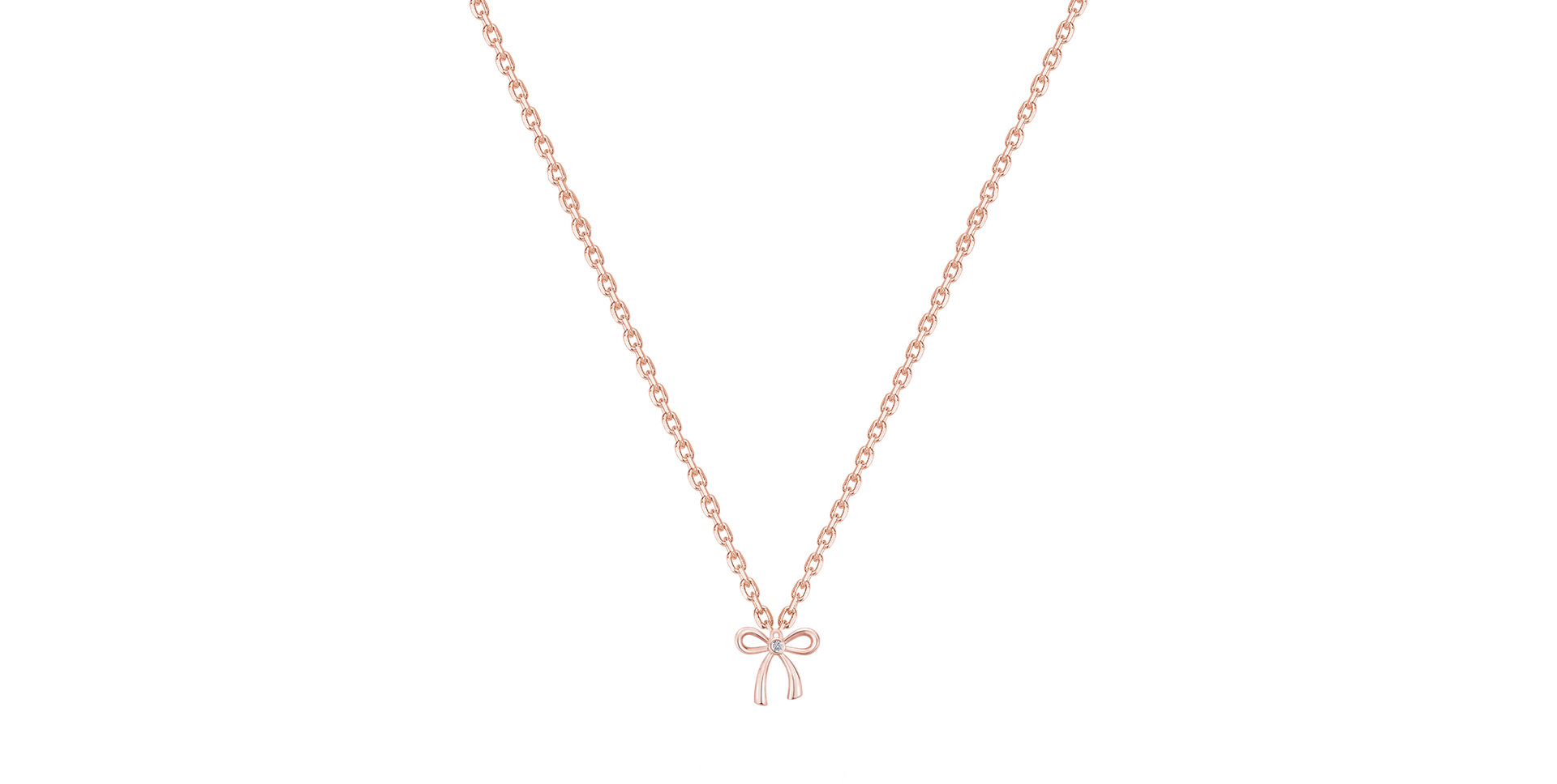 Náhrdelník s diamantem Brilliant Bow