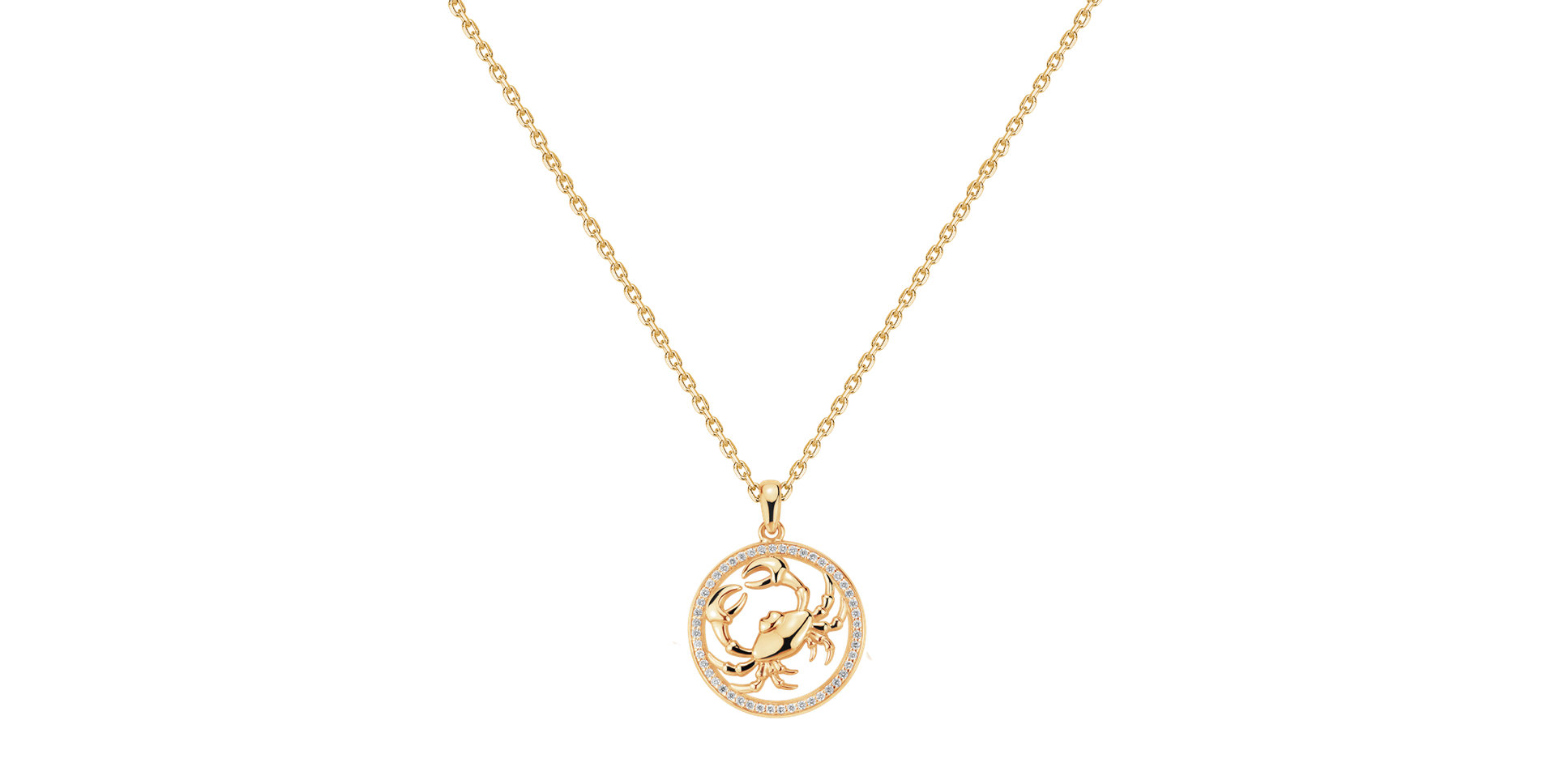 Náhrdelník s diamanty Starlit Zodiac Cancer