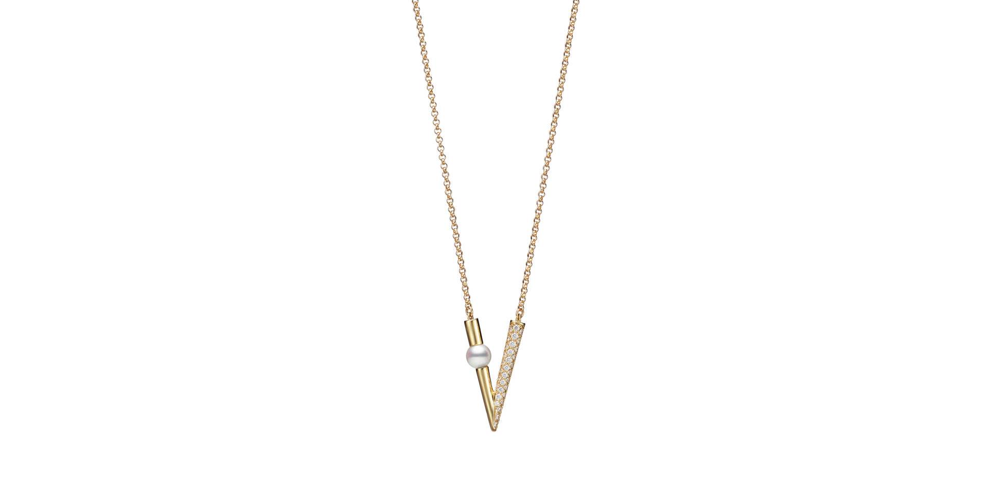 Náhrdelník s diamantem V code