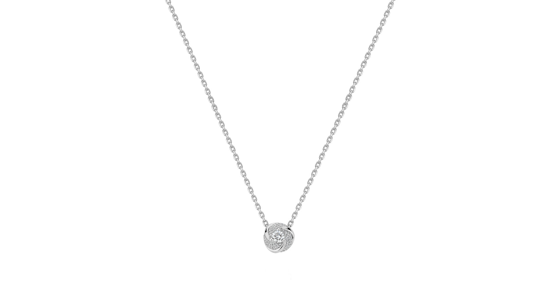 Náhrdelník s diamanty Golden Spiral