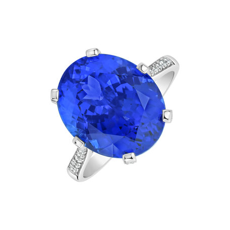 Prsten s diamanty a tanzanitem Fairytale Seraph