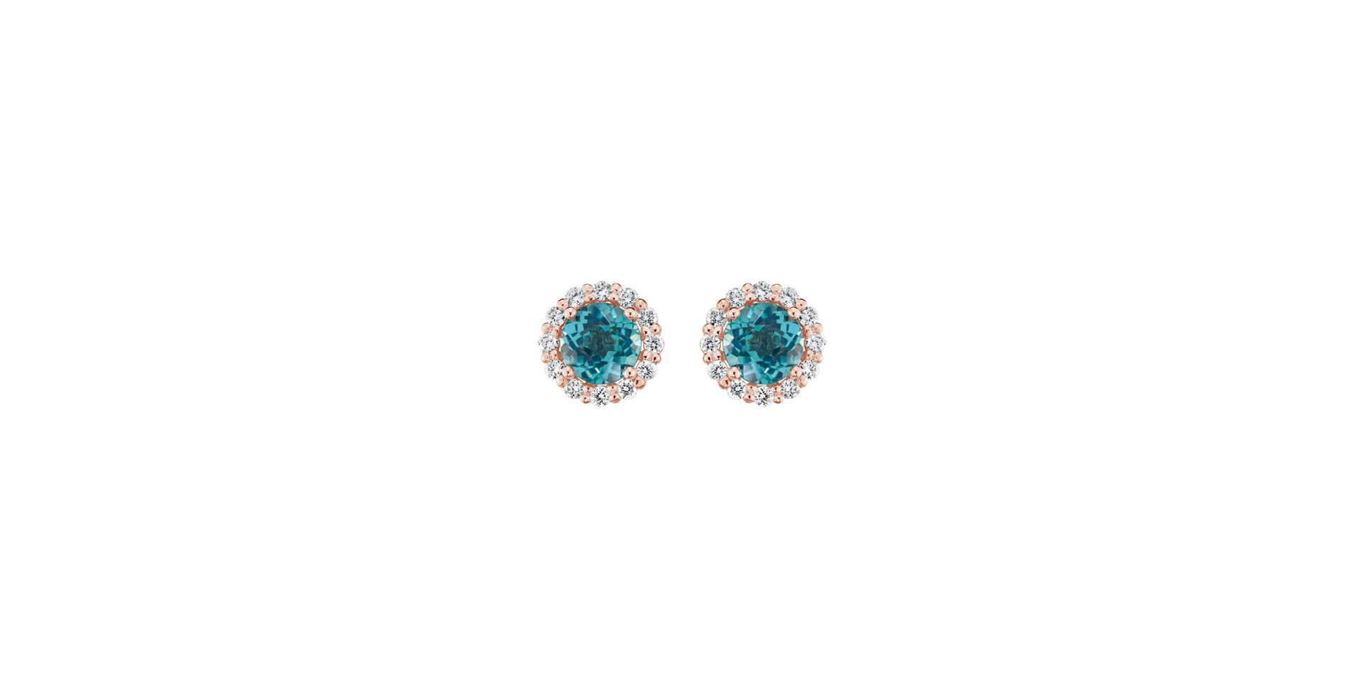 Náušnice s diamanty a apatitem Bloom Spark