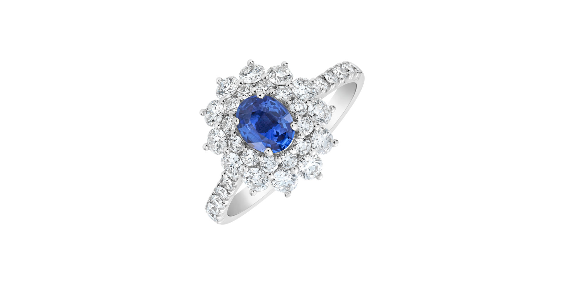 Prsten s diamanty a tanzanitem Queen of Tanzanite