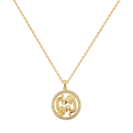 Náhrdelník s diamanty Starlit Zodiac Pisces