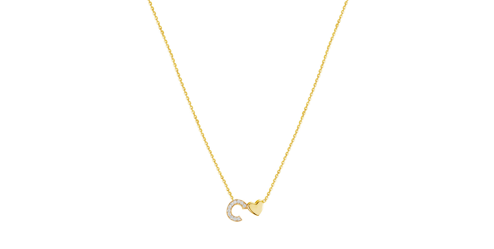 Náhrdelník s diamanty My Letter Heart