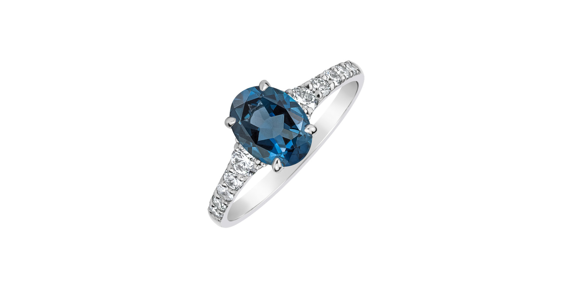 Prsten s diamanty a topazem london Shimmering dazzle