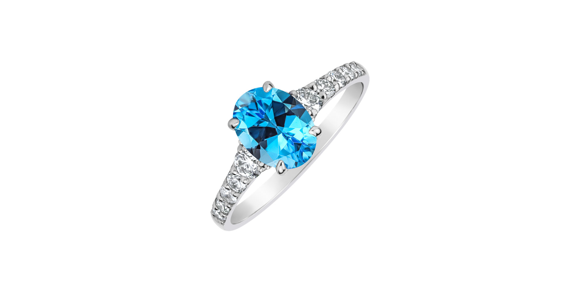 Prsten s diamanty a topazem swiss Shimmering dazzle