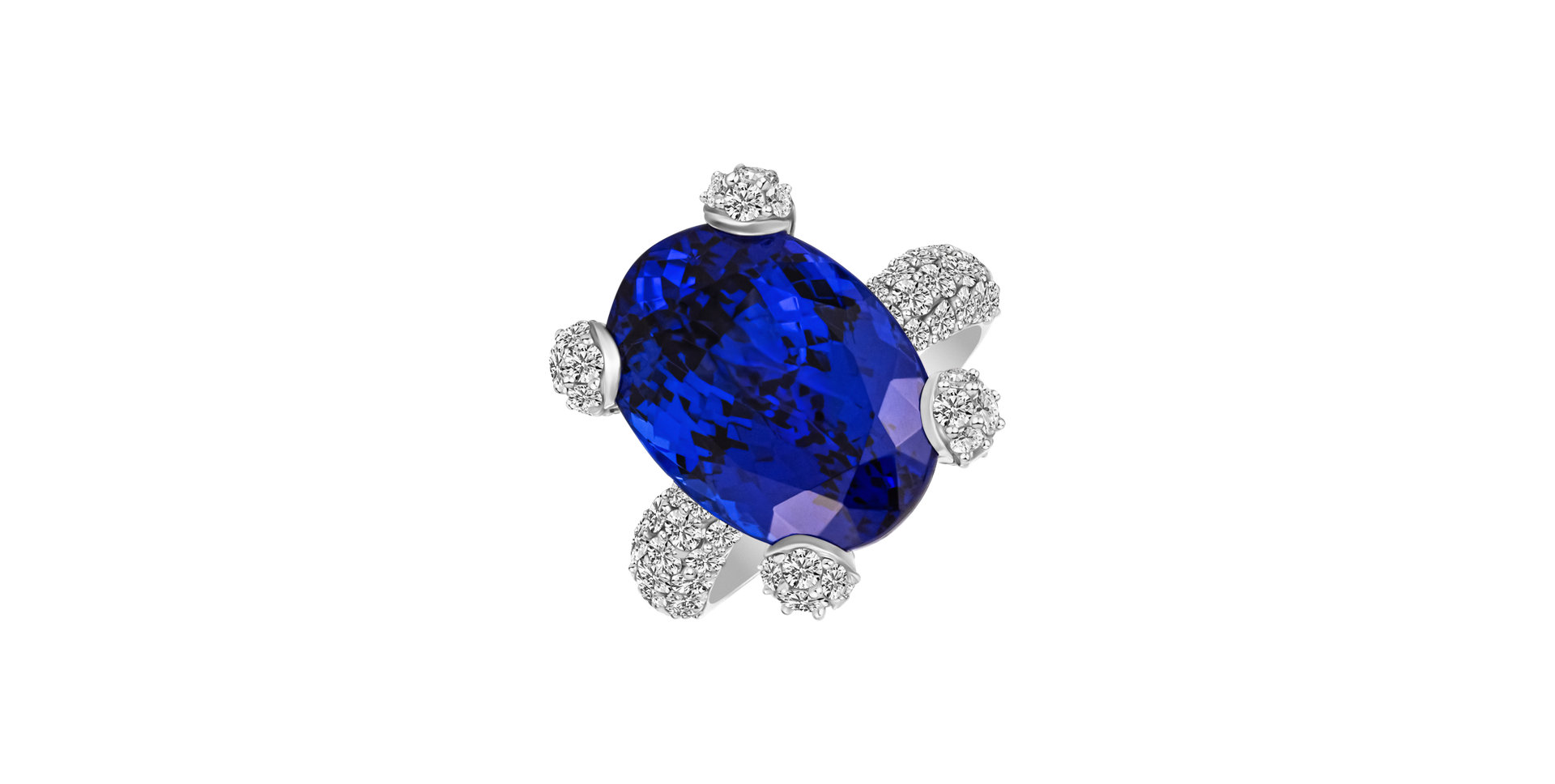 Prsten s diamanty a tanzanitem Enchanted Depths