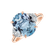 Prsten s diamanty a akvamarínem Dynasty Gem3