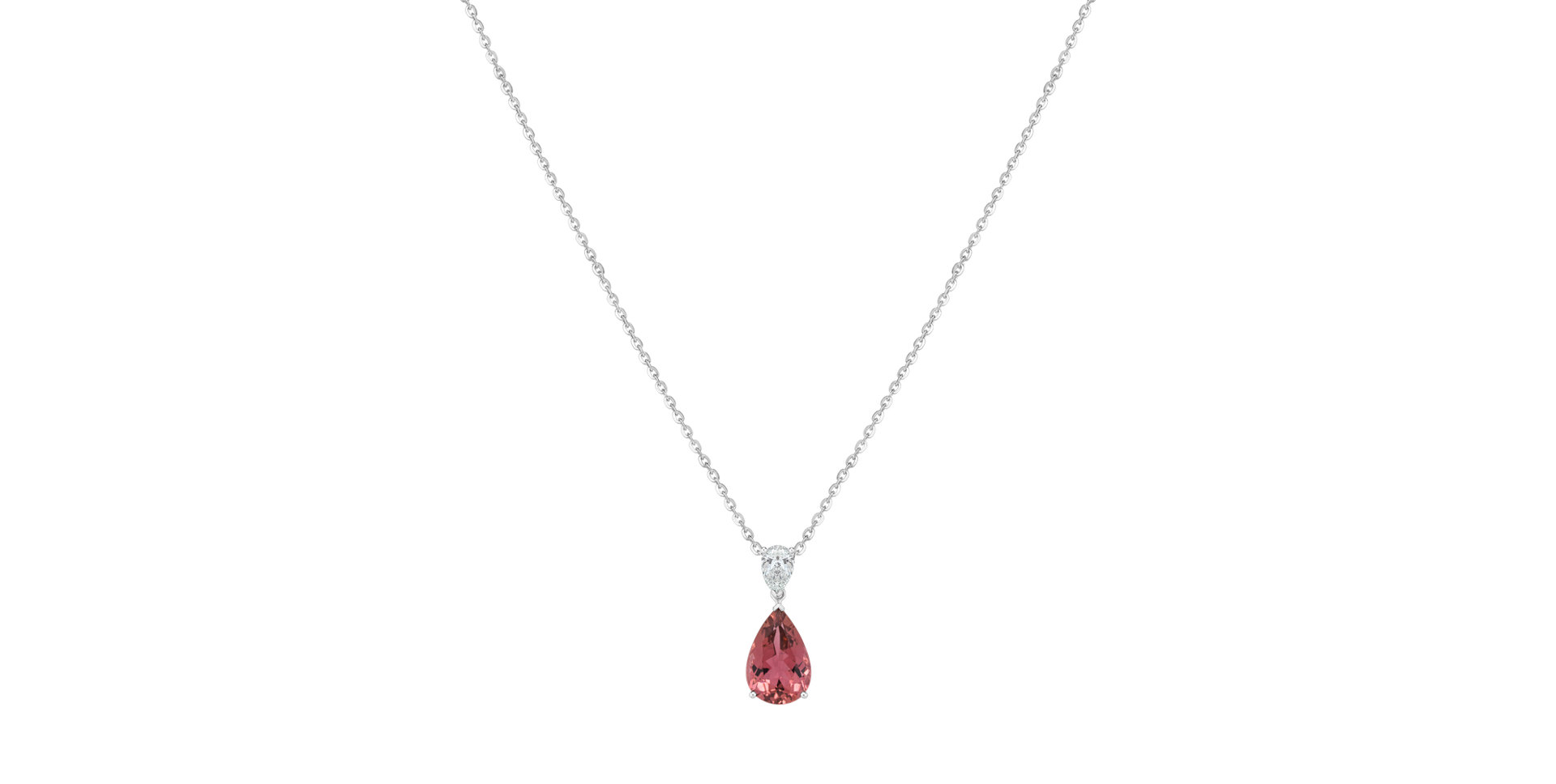 Náhrdelník s diamantem a turmalínem Nova Rosa