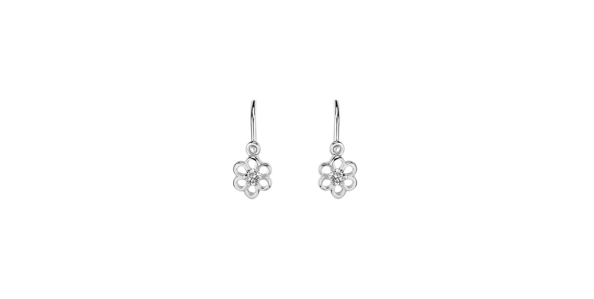 Dětské náušnice s diamantem Baby Charm