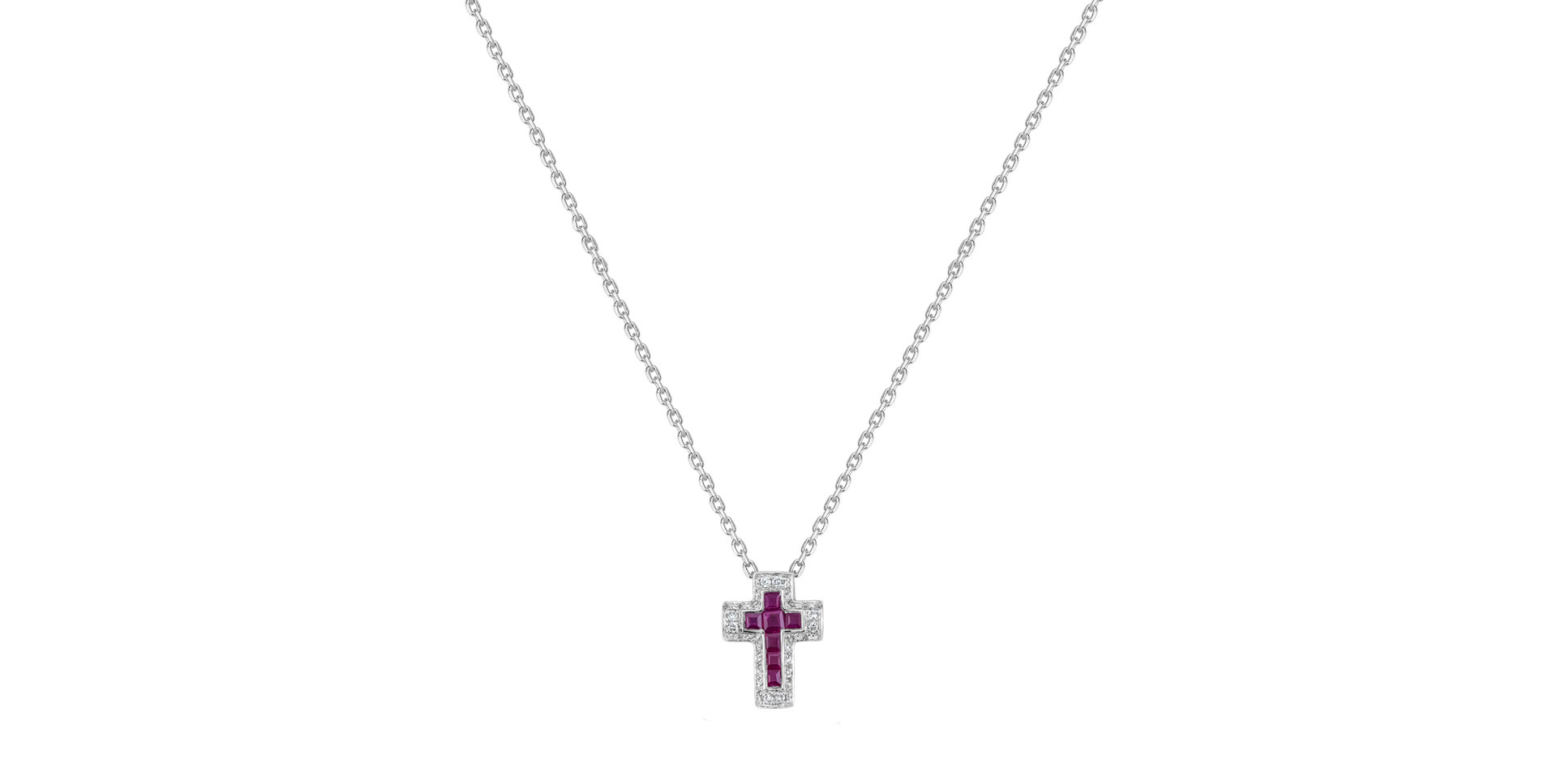 Přívěs s diamanty a rubíny Theosian Cross