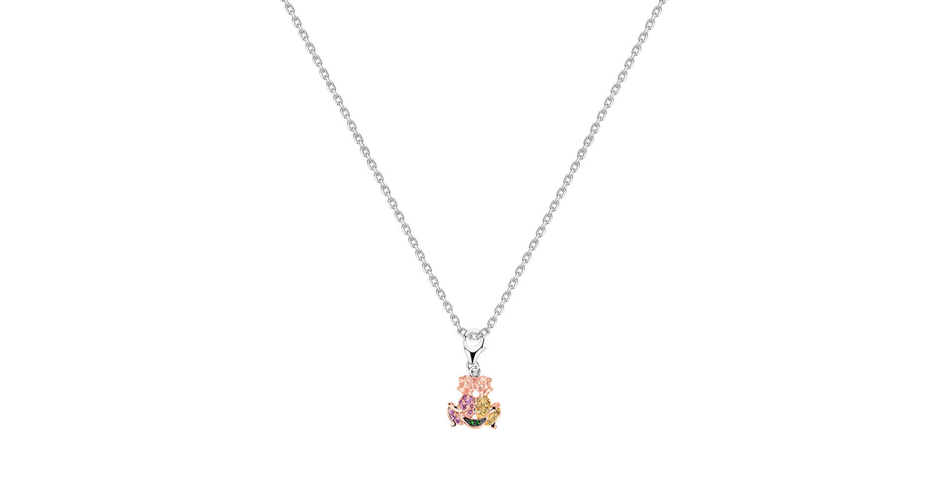 Přívěs se safíry a granáty Sapphire Gemini