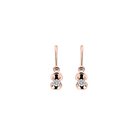 Dětské náušnice s diamantem First Diamond