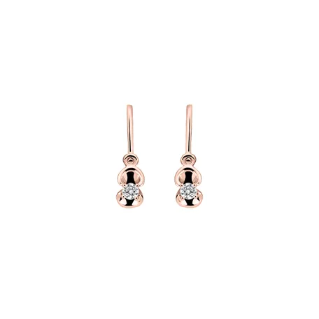 Dětské náušnice s diamantem First Diamond