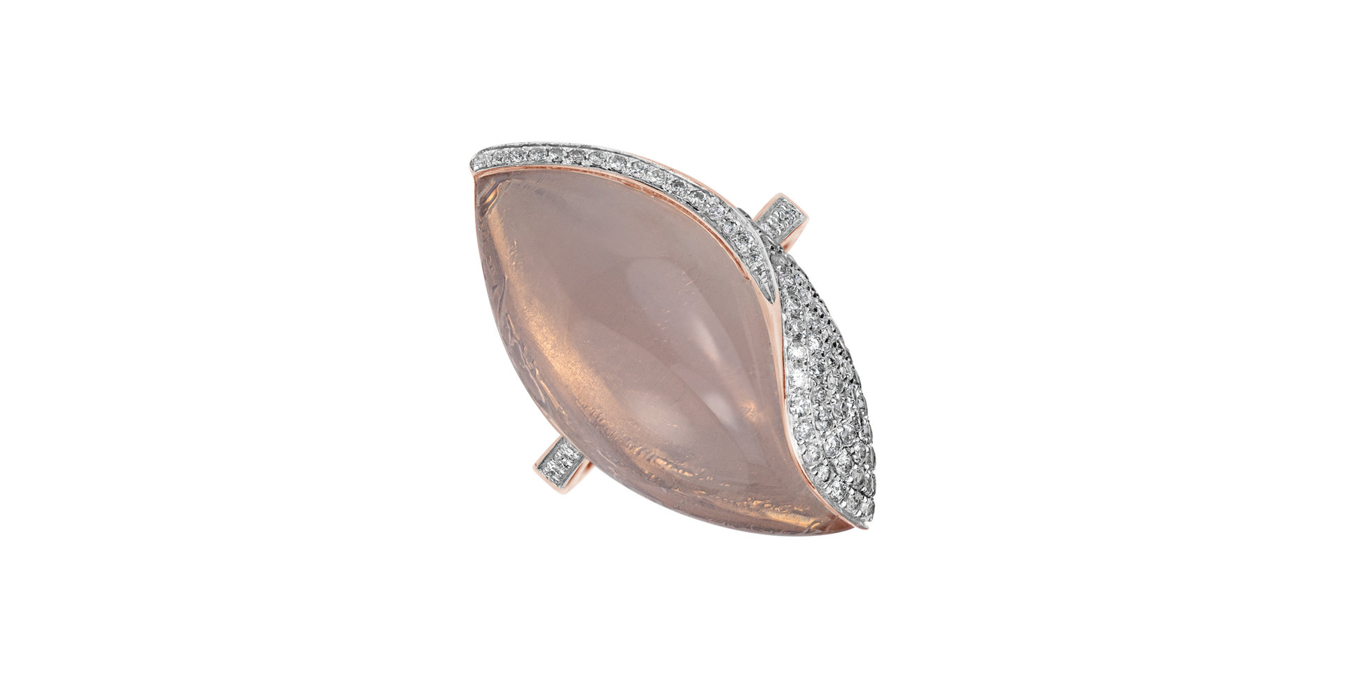 Prsten s růženínem a diamanty Royal Romance