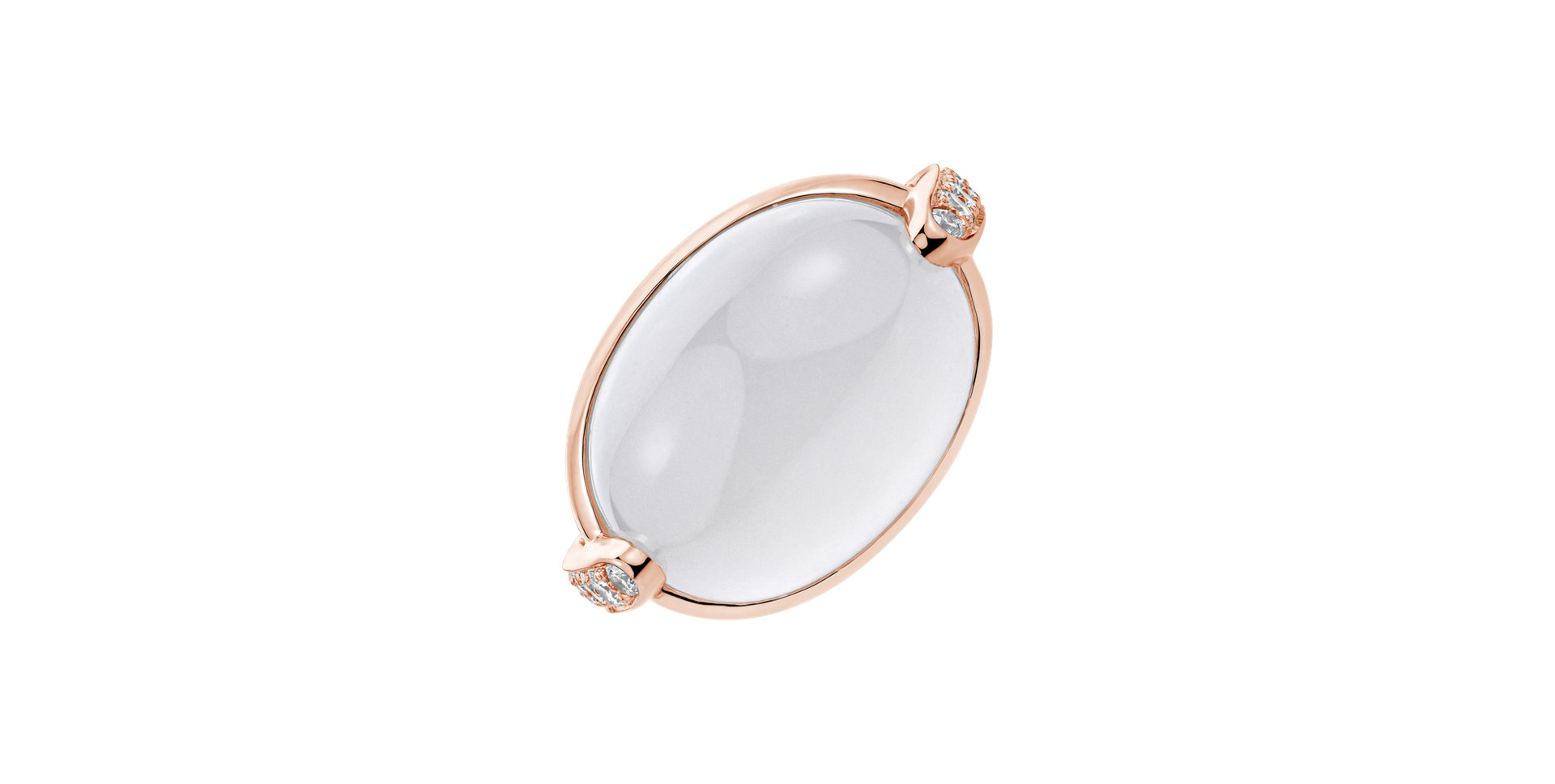 Prsten s diamanty a měsíční kamenem Lunar Embrace