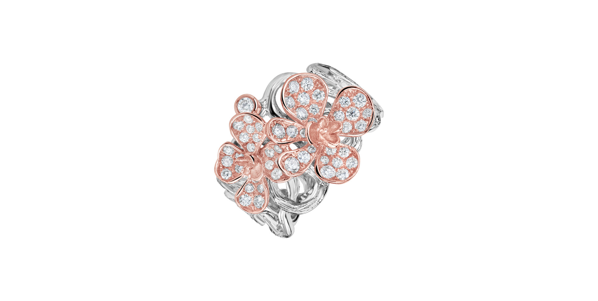 Prsten s diamanty Gold Violet