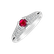 Prsten s rubínem a diamanty In Love4