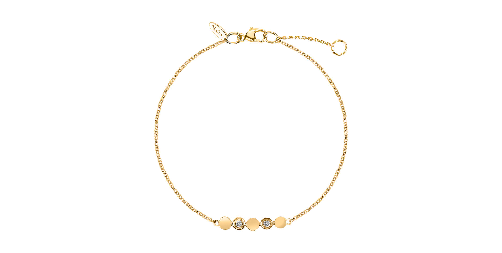 Náramek s diamanty Sparkling Circles