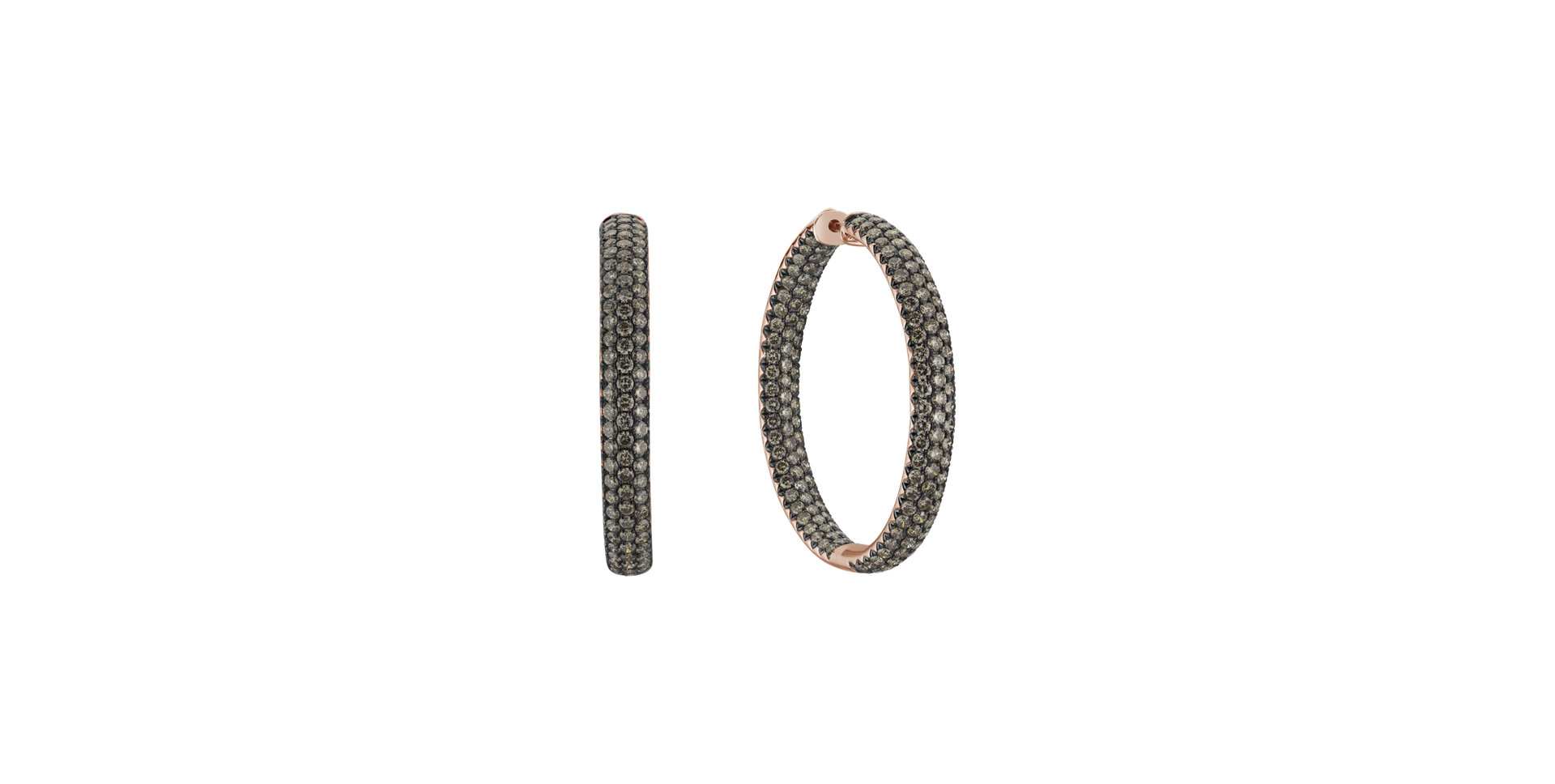 Náušnice s hnědými diamanty Eclipse