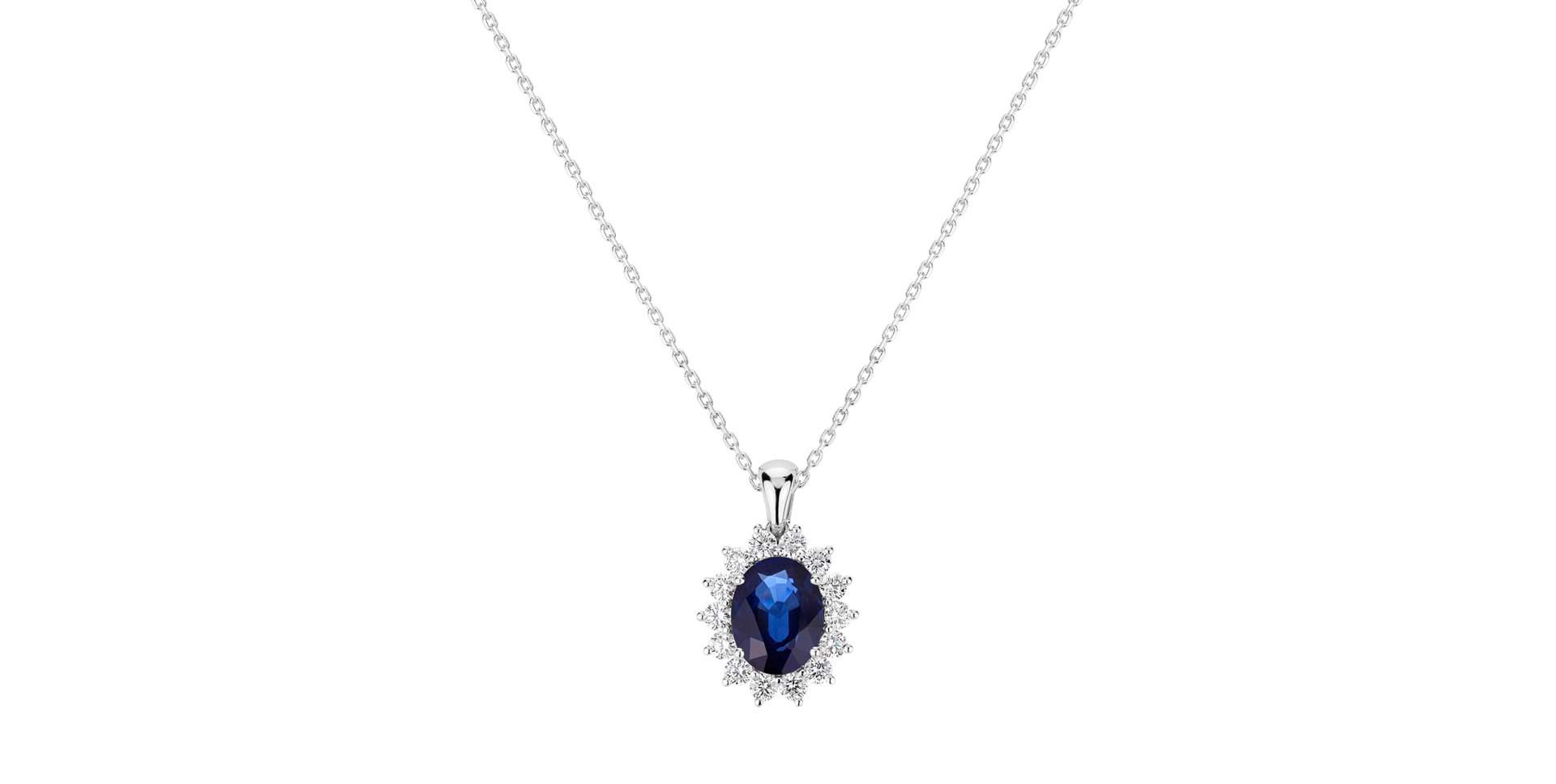 Přívěs se safírem a diamanty Princess Sparkle