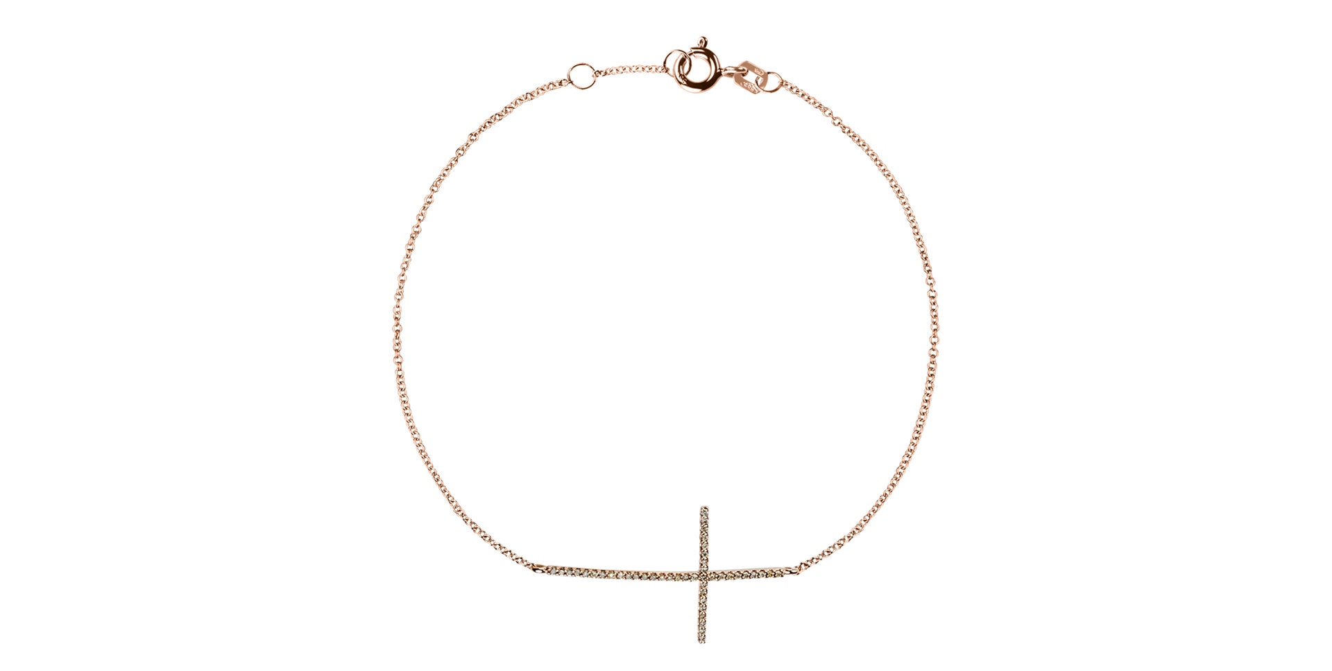 Náramek s diamanty Big Cross