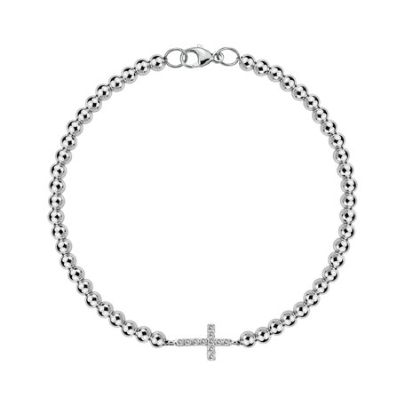 Náramek s diamanty Cure of Cross