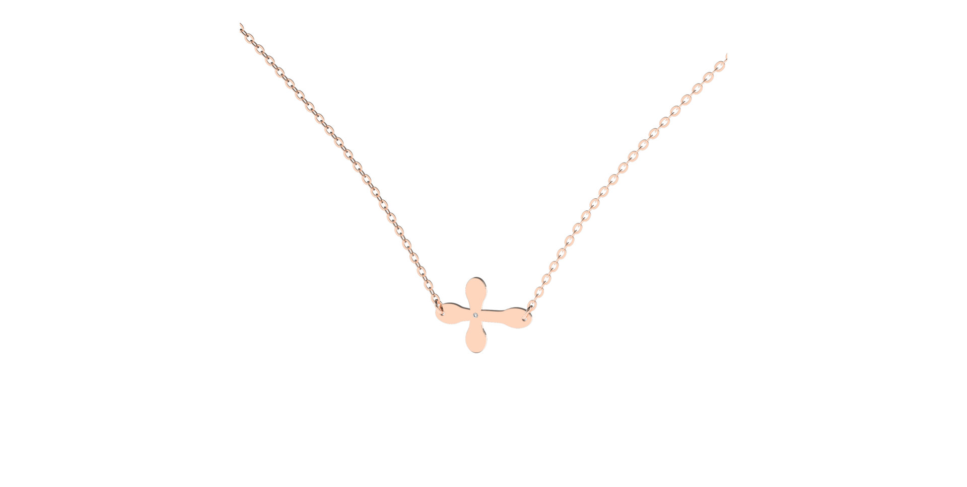 Náhrdelník s diamantem Pomp Religion