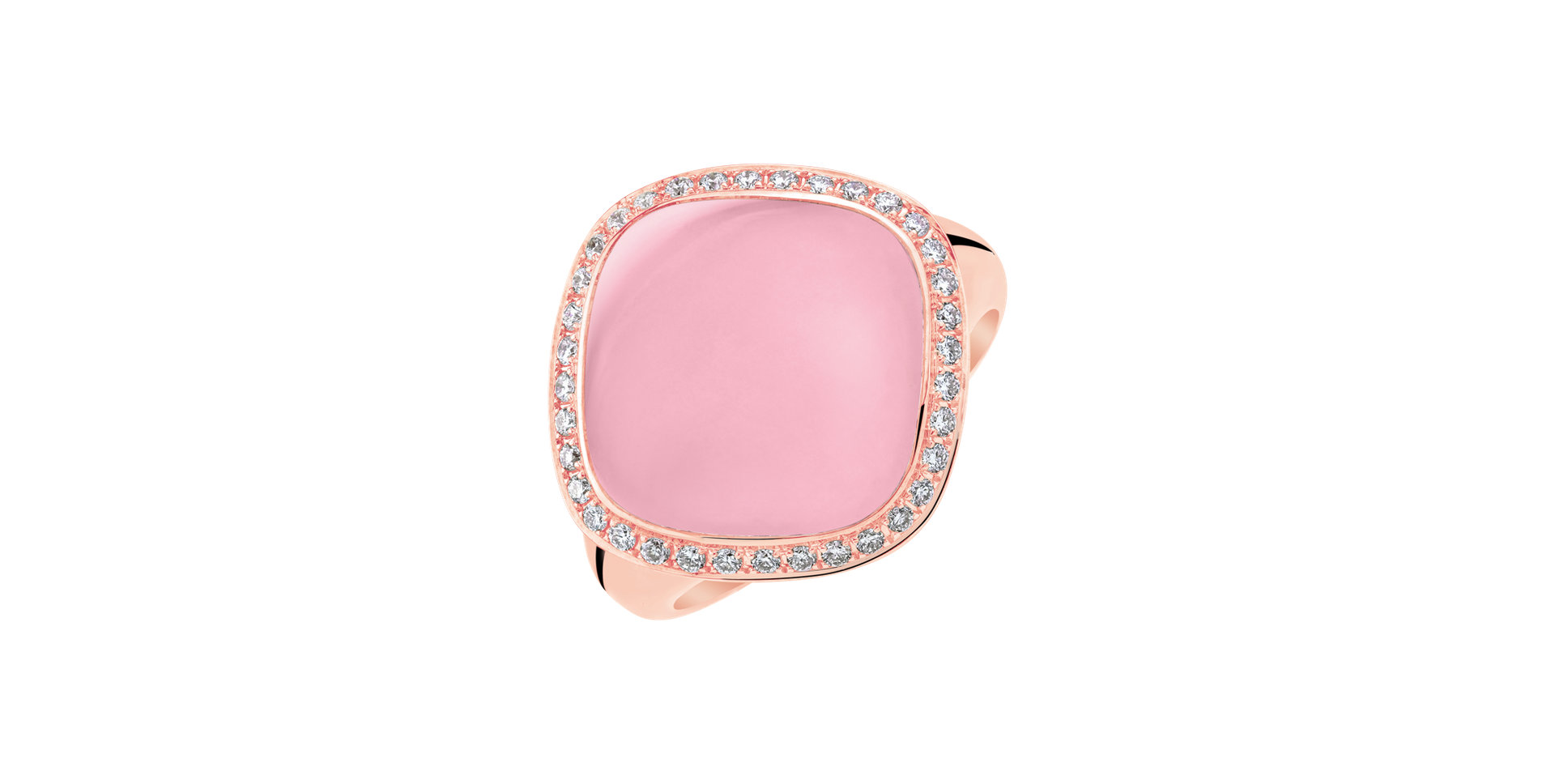 Prsten s diamanty a růženínem Lonely Blossom