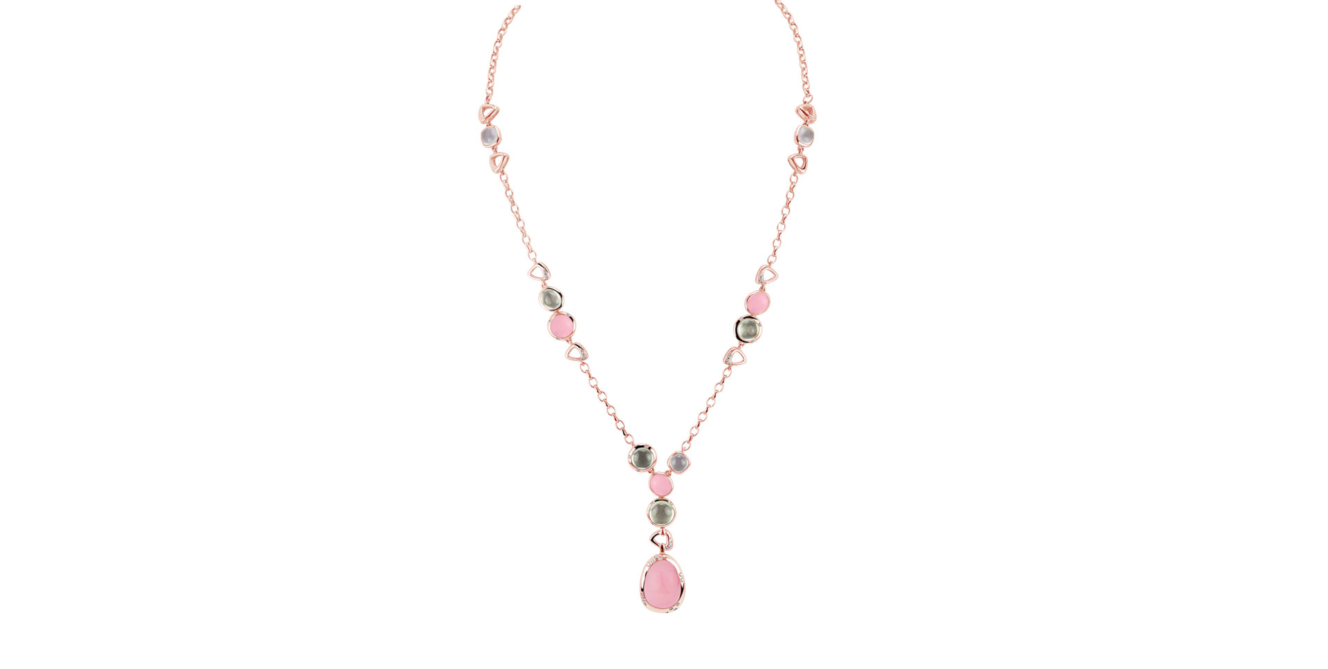 Náhrdelník s diamanty a drahokamy Caesarean Treasure