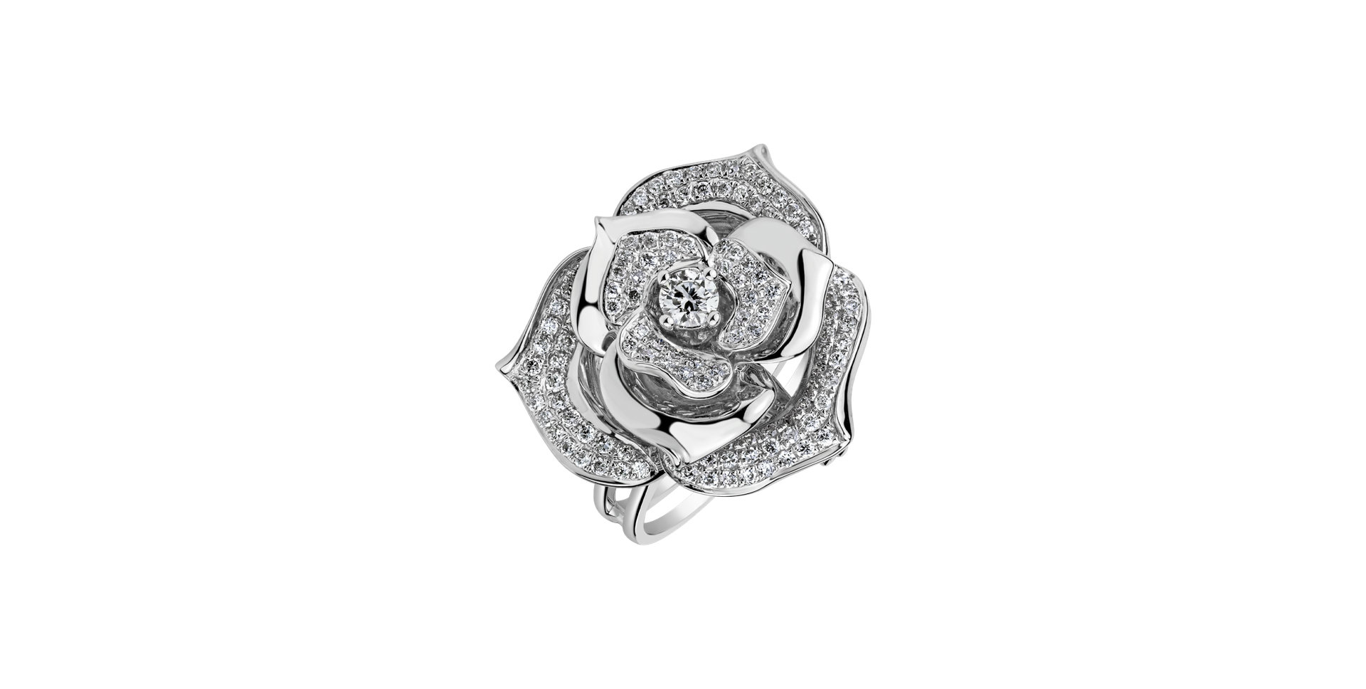 Prsten s diamanty Delicate Rose