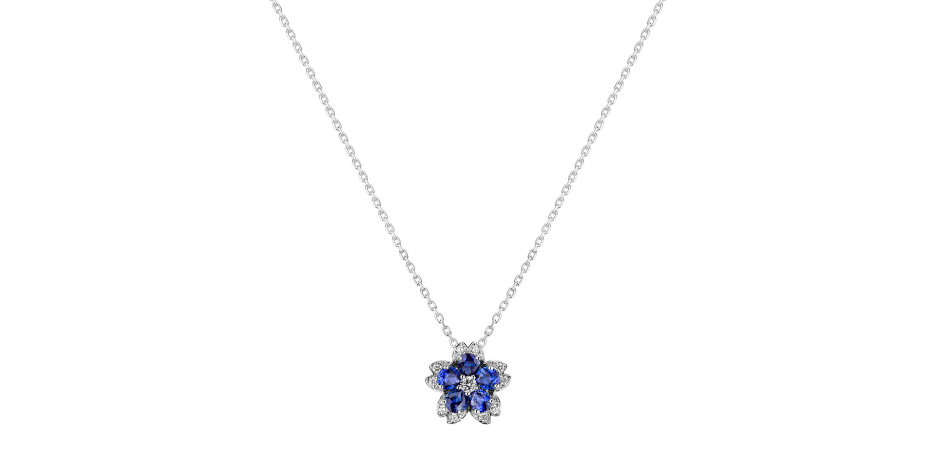 Přívěs s diamanty a safíry Sapphire Gem