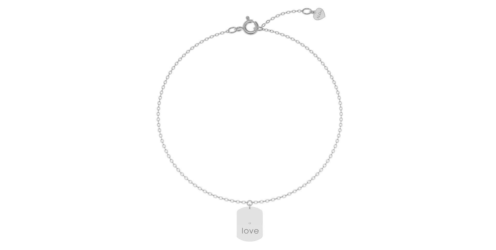 Náramek s diamantem Love