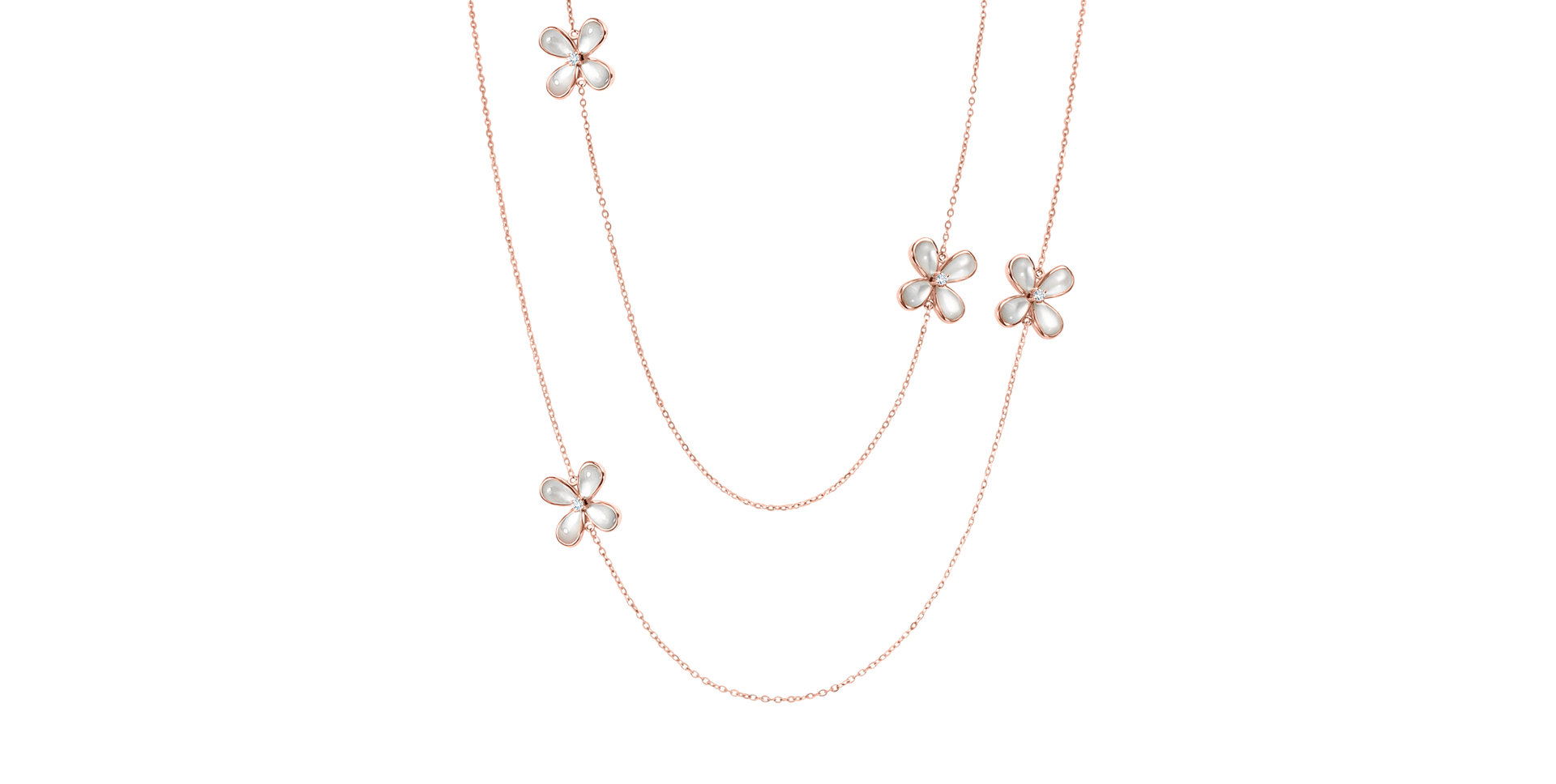 Náhrdelník s diamanty a perletí Dancers of the Wind