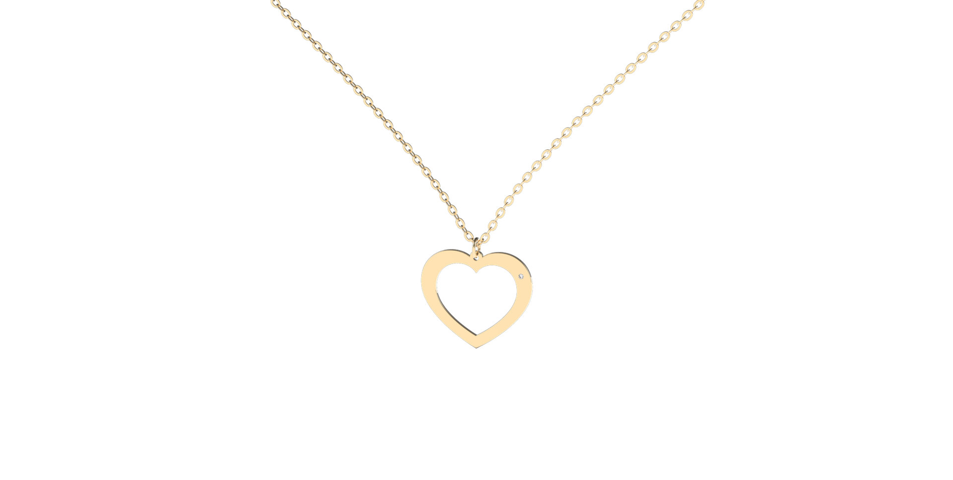 Náhrdelník s diamantem One Heart