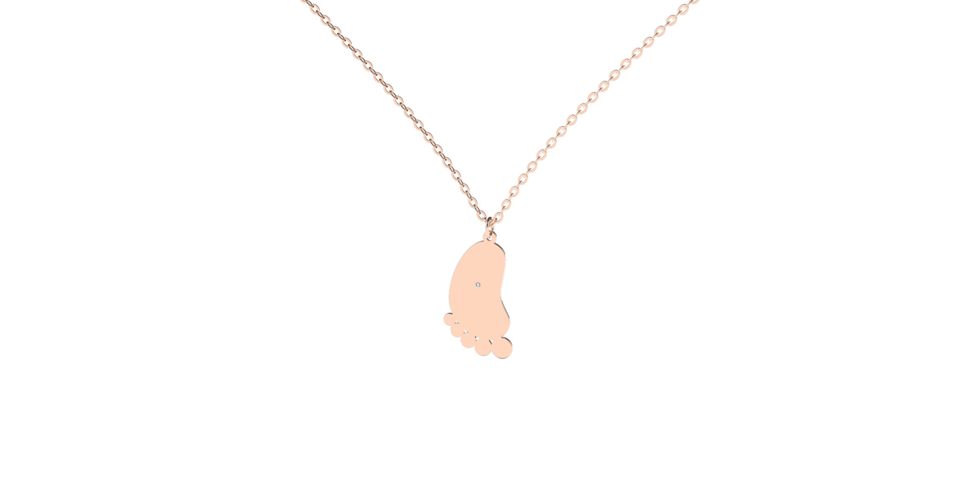 Náhrdelník s diamantem Baby Foot