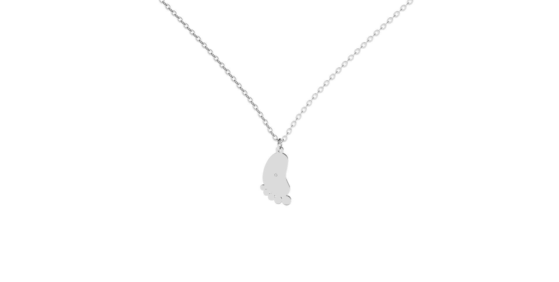 Náhrdelník s diamantem Baby Foot