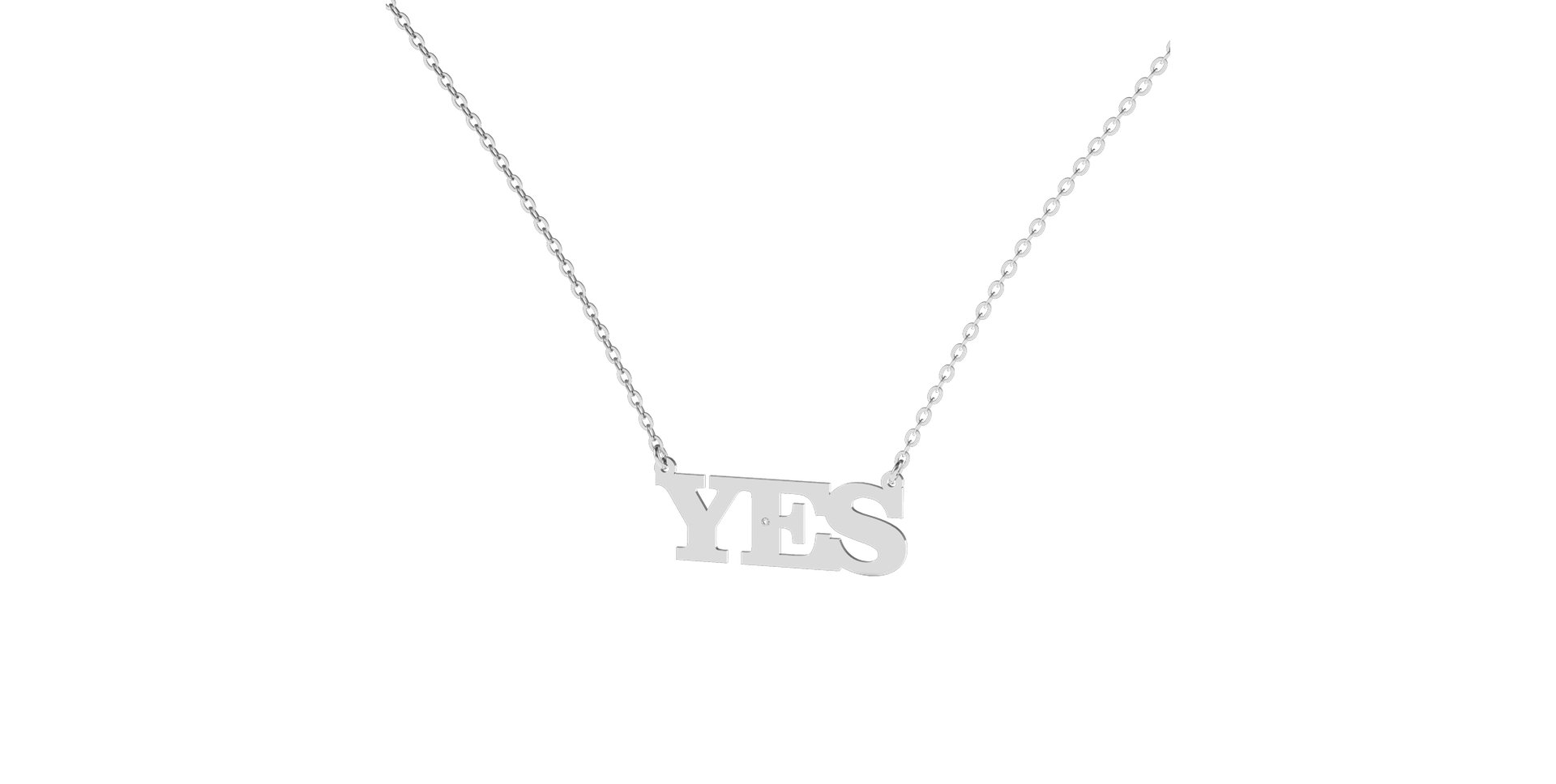 Náhrdelník s diamantem YES
