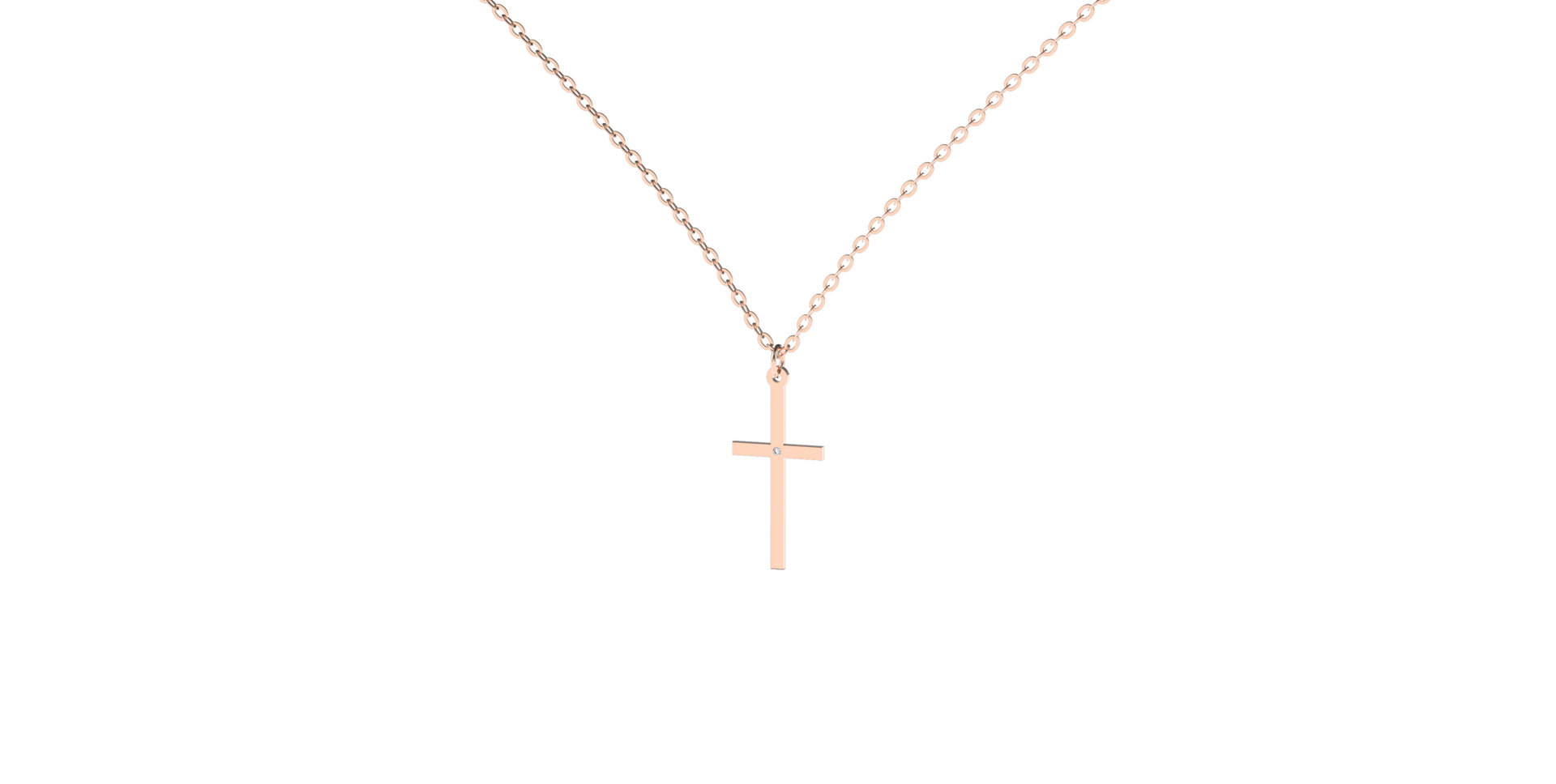 Náhrdelník s diamantem Cross