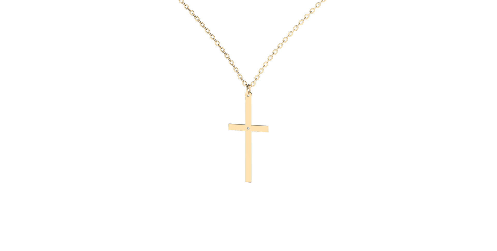 Náhrdelník s diamantem Cross