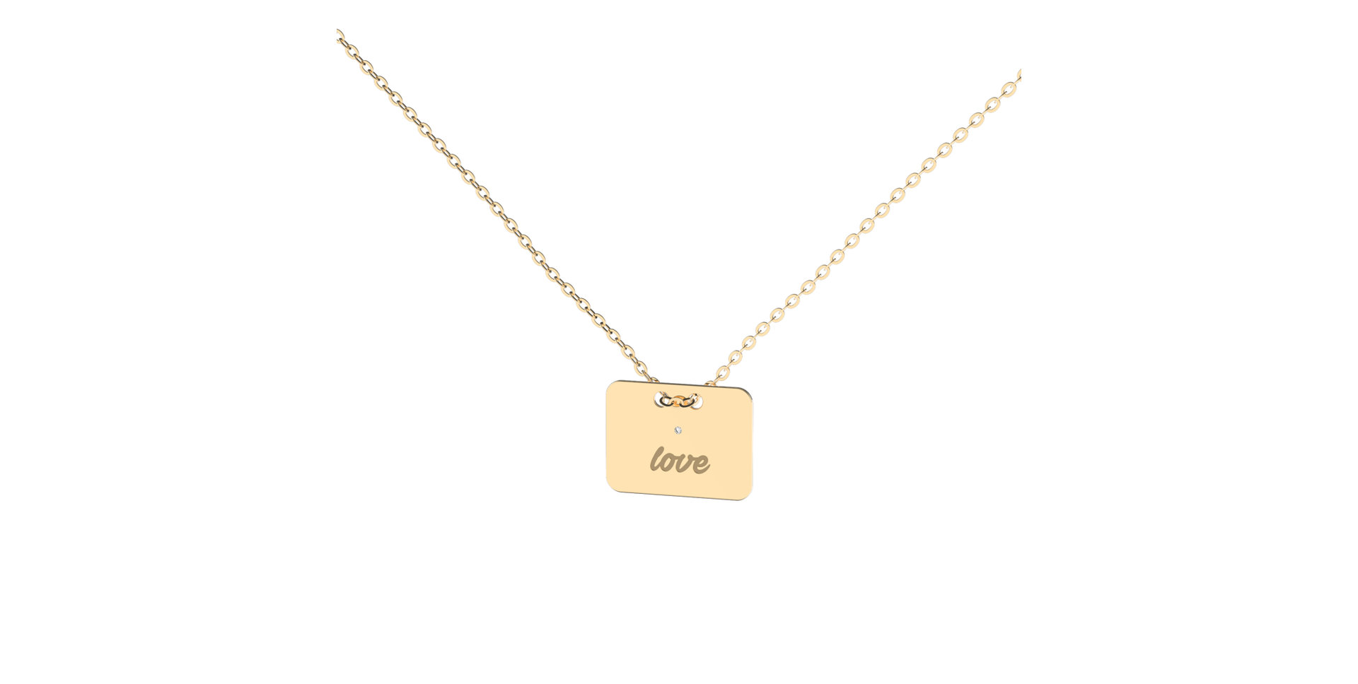 Náhrdelník s diamantem Military Amour