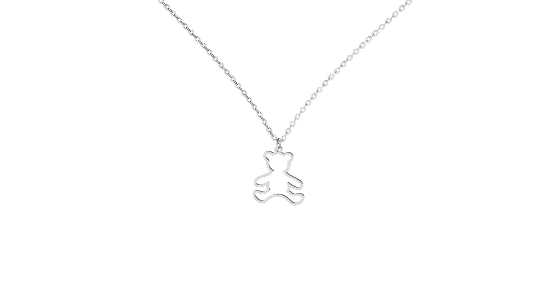 Náhrdelník s diamantem Teddy Bear