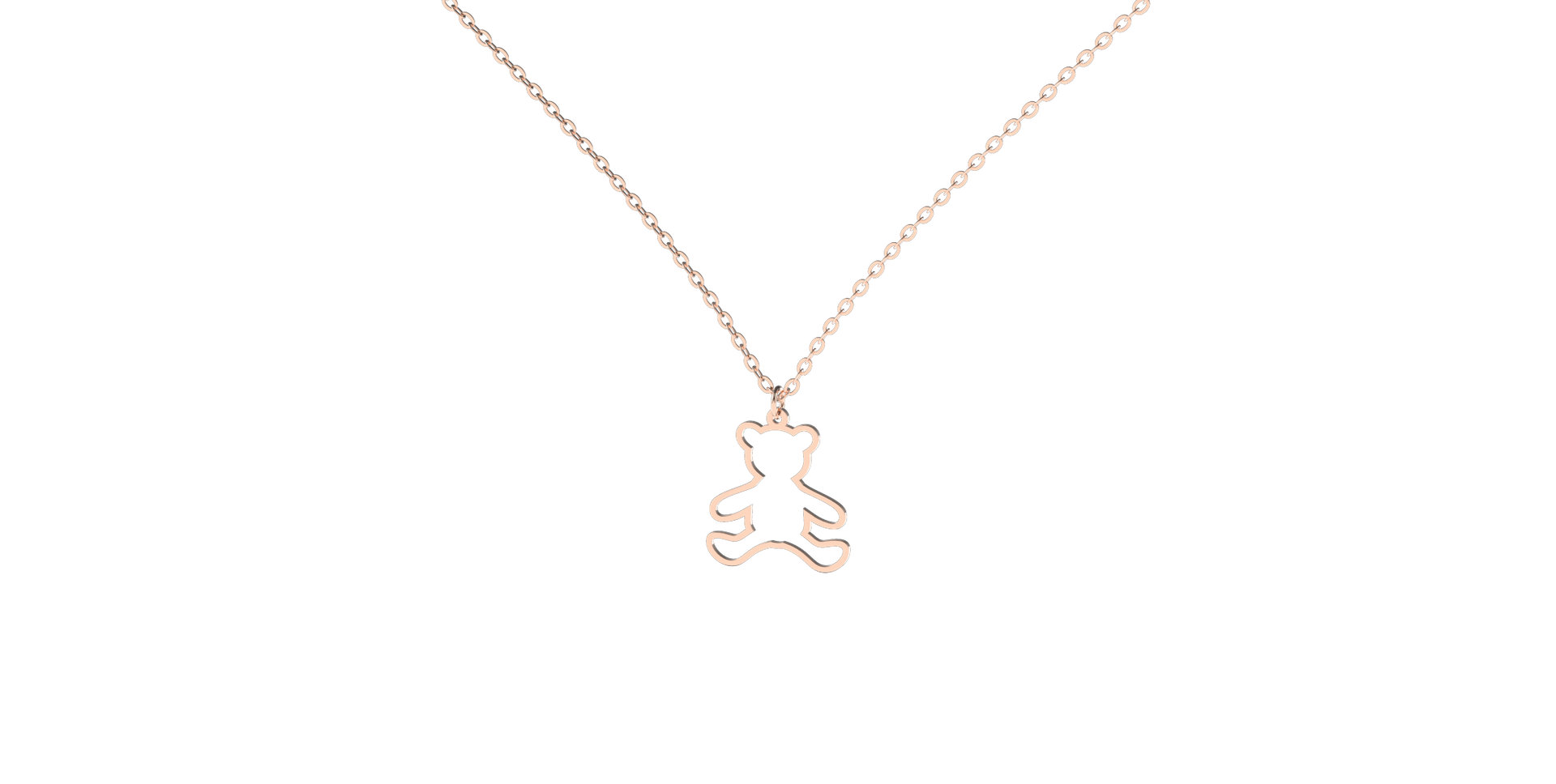 Náhrdelník s diamantem Teddy Bear