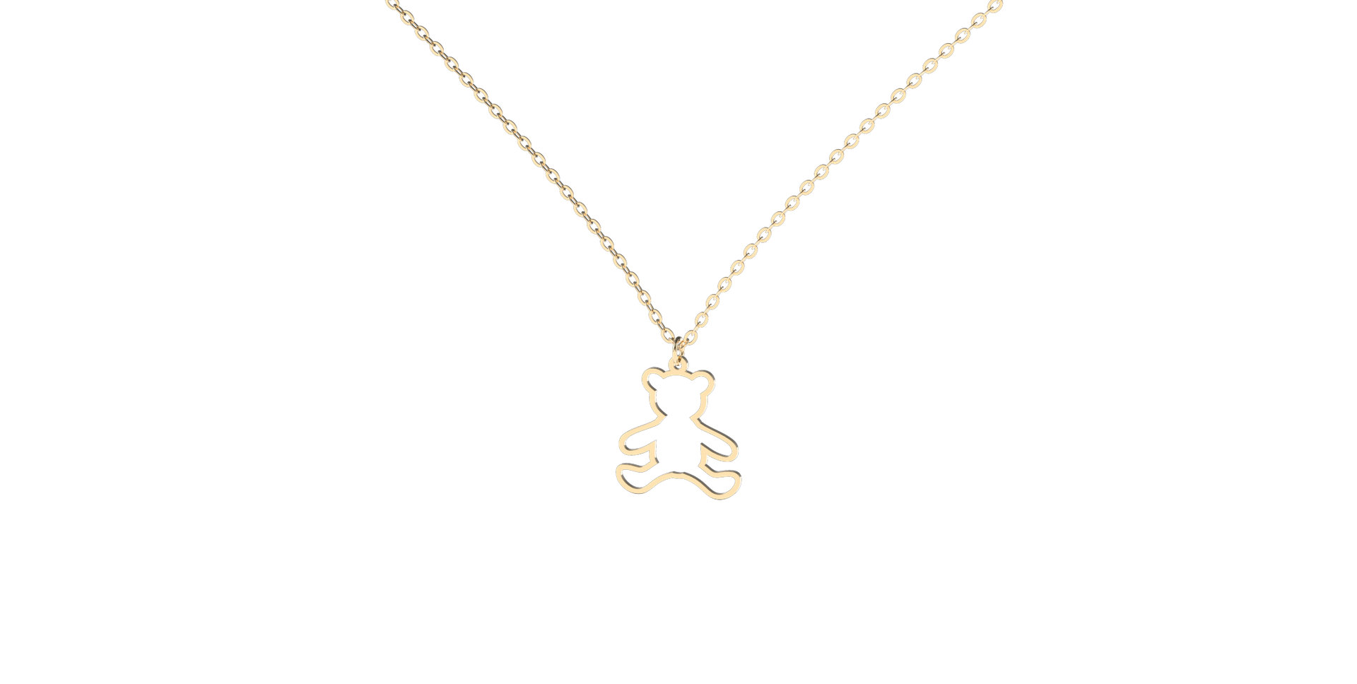 Náhrdelník s diamantem Teddy Bear