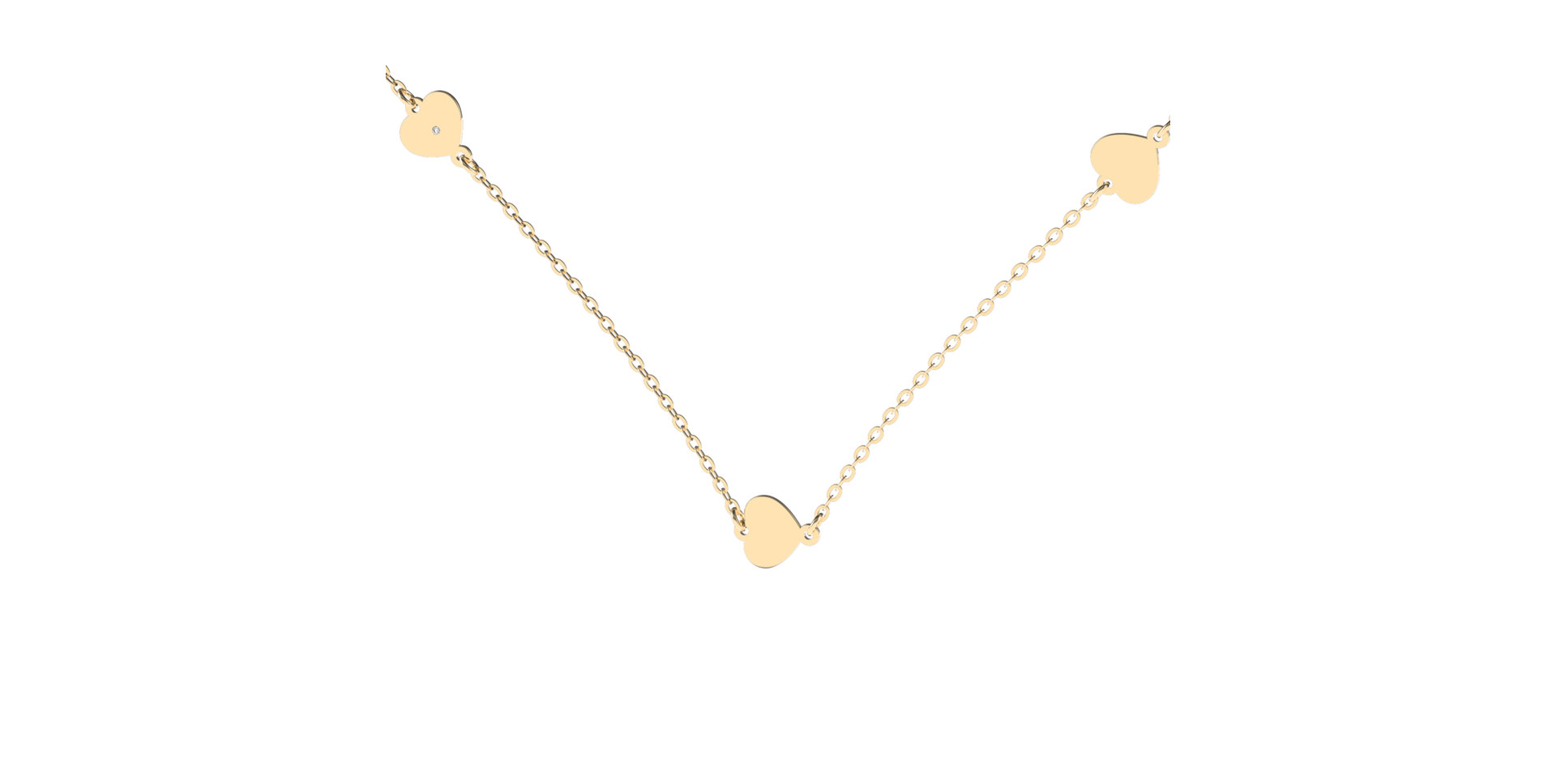 Náhrdelník s diamantem Little Heart