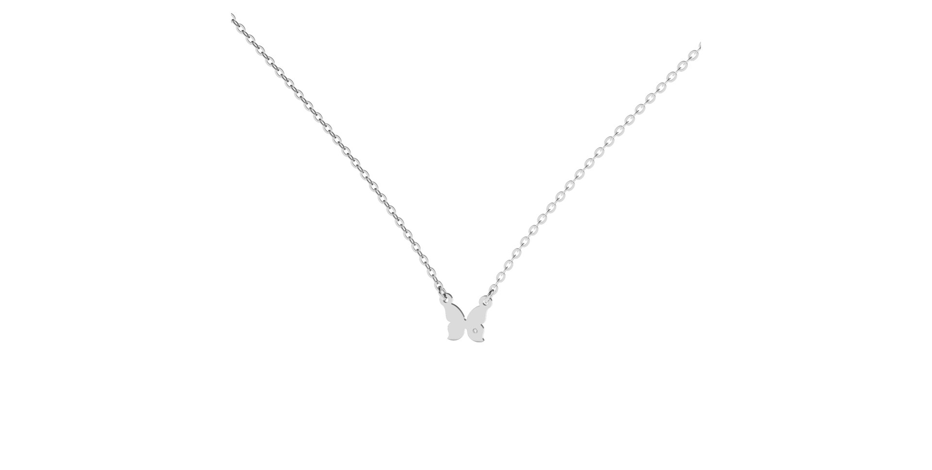 Náhrdelník s diamantem Extra Butterfly